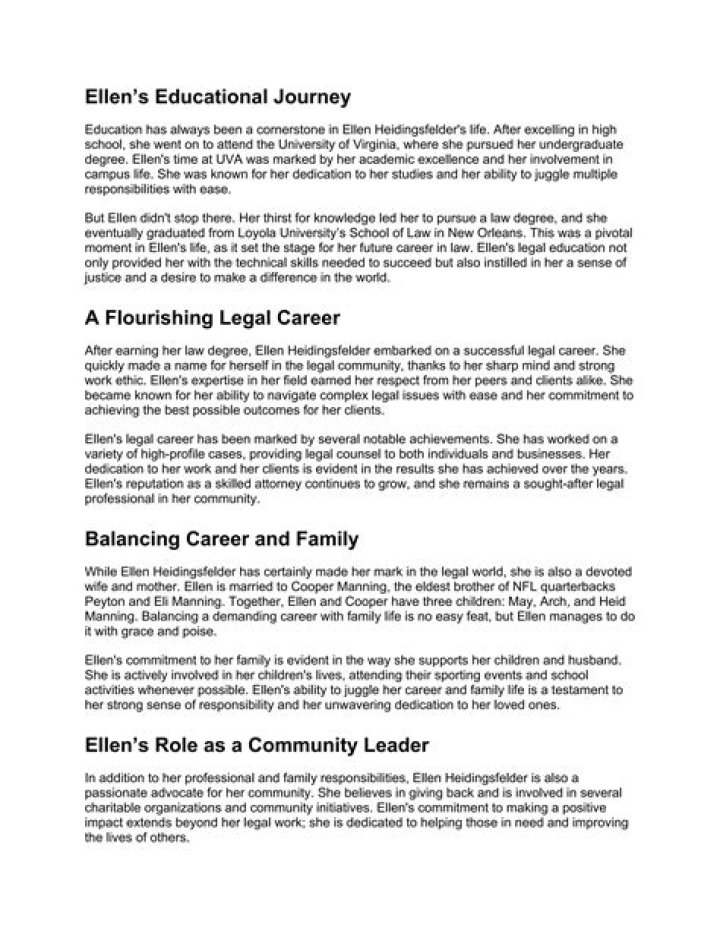 Ellen Heidingsfelder: The Remarkable Journey of a Visionary Leader